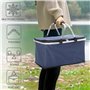 Belle Vous Grand Sac Isotherme Bleu Marine - Glaciere Souple 30 litres avec Fermeture Éclair - Livraison de Repas - Courses - Ca