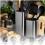 Belle Vous Bloc de Couteaux Universel - Porte Couteau sans Couteaux - Support à Couteaux et Ustensiles de Cuisine - Présentoir R