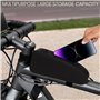 BELLE VOUS Sacoche pour Cadre de Vélo - Sacoche Etanche pour Tube Supérieur - Rangement Outils 1,8L - Pochette à Sangle pour VTT