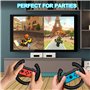 JoyHood Volants pour Switch/Switch OLED, Joy-Con Steering Wheel Compatible avec Mario Kart 8 Deluxe [Pack de 2] - Noir