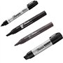 Sharpie Lot de 4 marqueurs permanents techniques professionnels | Pointe ogive et biseautée | Pour les surfaces les plus diffici
