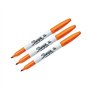 Sharpie Lot de 3 marqueurs permanents à pointe fine Orange