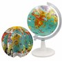 EXERZ Globe terrestre de 20 cm avec un livre « mon monde sauvage » 16 pages. Tourner