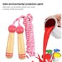 Volumoon 2 Pièces Corde à Sauter Enfant, Coton avec Poignée en Bois, Sauter Réglable 245 cm, Corde a Sauter Sport pour Activités