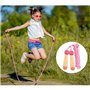 Volumoon 2 Pièces Corde à Sauter Enfant, Coton avec Poignée en Bois, Sauter Réglable 245 cm, Corde a Sauter Sport pour Activités
