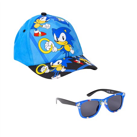 Sonic The Hedgehog Lunettes de Soleil et Casquette pour Garçons