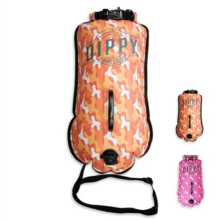 DIPPY Bouée de remorquage Flottante pour nage en Eau Libre | Bouée de Natation en Eau Libre de 28 L | Bouée de Natation étanche