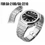 CasiOak GA2100 Bracelet de montre en métal et boîtier Mod Kit d'accessoires compatibles avec les montres Casio G-Shock GA2100/GA
