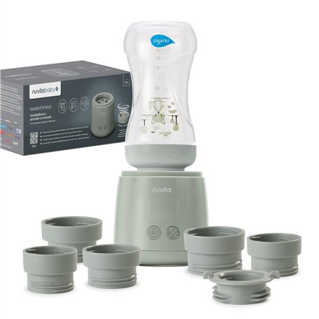 Nuvita 1163 Warm’n’Mix Chauffe-biberon Portable à batterie avec Fonction de Chauffage et de Mélange – Chauffage Rapide en 3 Minu