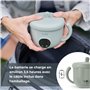 Nuvita 1980 Pappa'n'Go Chauffe-nourriture Portable pour Bébé – Rechargeable, Étanche, avec Contrôle Intelligent de la Températur