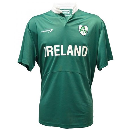 Green Ireland Short Sleeve Rugby Performance Top with Shamrock Crest