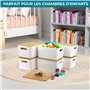 Winter Shore Grandes Panier Rangement avec Couvercle en Bambou (Lot de 4) - Boite Rangement Salle de Bain, Bureau - Grande Boite