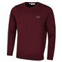 Calvin Klein Chandail À Col Rond pour Hommes Bordeaux - L
