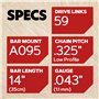 Oregon SpeedCut Nano - Kit d'Amélioration pour Tronçonneuse avec Chaîne & Guide de Tronçonneuse 35 cm (59 Maillons d'Entraînemen