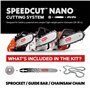 Oregon SpeedCut Nano - Kit d'Amélioration pour Tronçonneuse avec Chaîne & Guide de Tronçonneuse 35 cm (59 Maillons d'Entraînemen