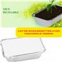 outihome Barquette Aluminium avec Couvercle Cartonné 1500 ml, Lot de 50 Pièces, Barquette Alimentaire Jetable Adapté pour Cuisso