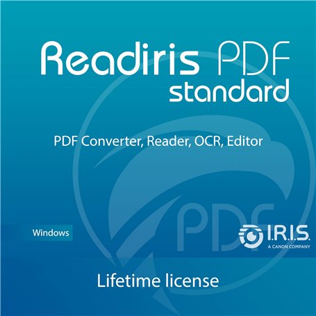Readiris PDF Standard Éditeur logiciel PDF professionnel – Licence à vie – Numériser