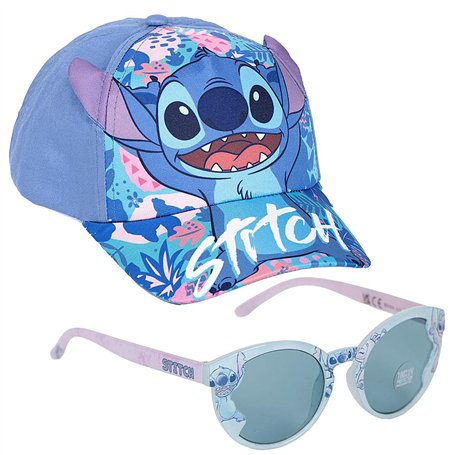 Stitch - Lilo et Stitch - Ensemble Casquette Baseball visière et Lunette de Soleil Enfant - Chapeaux - Idée Cadeau Anniversaire