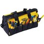 CATERPILLAR - Sac a outils 28L Base PVC Tissu Polyester 600D 10 poches extérieures 10 poches intérieures Léger
