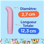 Baseks Curve Mini Vibromasseur Point G - Vibrateur Femme 10 vitesses avec stimulation du point G - Mini vibromasseurs Feminin Cl