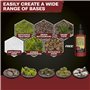 The Army Painter Battlefields Basing Set, Kit Maquette Avec 50ml Colle Pva, 35 Touffes Vertes Et 1 Boîte Herbe Maquette Etc. Un