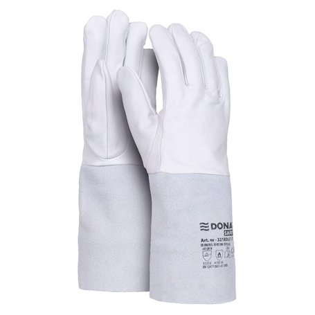 DONAU SAFETY Gants de soudeur en cuir pleine fleur de chèvre pour soudage TIG - Taille 11-1 paire - Doux et agréables - Gants de