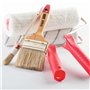 M7 Set de 6 Pinceaux 3 Plats 3 Ronds 0 "1.5" 2 "4" 6" Série 04 pour Travaux de Peinture avec Peintures et Vernis Couverture Unif