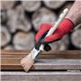 M7 Lot de 5 Pinceaux 3 Plats 2 Ronds 0" 3/4" 1,5" 2" 4" Série 03 pour Travaux de Peinture avec Peintures et Vernis Couverture Un