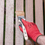 M7 Lot de 5 Pinceaux 3 Plats 2 Ronds 0" 3/4" 1,5" 2" 4" Série 03 pour Travaux de Peinture avec Peintures et Vernis Couverture Un