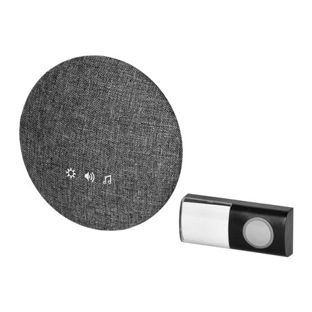 Miratic Sonnette sans Fil à Piles avec 38 Sons au Choix Portée 200m Contrôle du Volume Carillon sans Fil avec Couverture Avant e