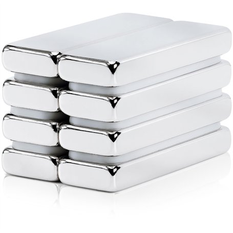 SENSEI® 8 Pièces Aimant Néodyme Rectangulaire 30 x 10 x 4 mm – Gros Aimant Puissant Plat avec une Force de 5