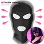 Cagoule Bdsm avec 3 trous pour les yeux et la bouche S/M spandex noir Jouet Sexualité Couple Jeux Sexuelle Adulte Accessoires Se