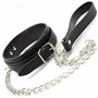 Collier BDSM 47cm ⌀4cm Laisse BDSM 77cm Noir en Cuir Artificiel et Métal Collier Réglable Jeux Sexuelle Adulte Jouet Érotique Se