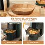 Diboniur Papier Cuisson Air Fryer, 100 Pièces 20cm Papier Sulfurisé pour Air Fryer, Antiadhésive Disposable Paper Liner Accessoi