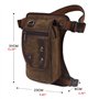 Xieben Canvas Drop Leg Sac pour Hommes Femmes Moto Vélo Multi-Purpose Cuisse Taille Fanny Pack Mens Voyage Équitation Pêche Rand