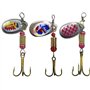 FedMois Lot de 30 Cuillères de Pêche Spinner Leurres pour Perche Brochet Truite Kit d'appâts de Pêche avec Boîte