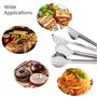 Pince de service en acier inoxydable 6 pièces, PUDSIRN 9 pouces pinces de service alimentaire apéritif buffet pinces fourchette,