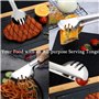 Pince de service en acier inoxydable 6 pièces, PUDSIRN 9 pouces pinces de service alimentaire apéritif buffet pinces fourchette,