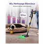Ultenic U20 Aspirateur Balai sans Fil, 55kPa/60min Aspirateur sans Fil, Technologie GreenEye, Tube Pliable, Brosse de Sol Tangle