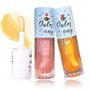 Pakivs 2Pcs Plumping Lip Oil Set,Hydrating Lip Gloss Peach Honey Lip Oil Long Lasting Moisturizing Lip Balm pour éclaircir les l