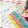 640Pcs Bandes Marqueurs de Page Coloré Onglets d’Index Bandes Surligneur Notes Pages Autocollants Demi-Transparence Tampons Note
