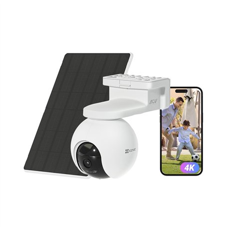 EZVIZ 4K(8MP) Caméra Surveillance WiFi Extérieure sans Fil + 5W Panneau Solaire