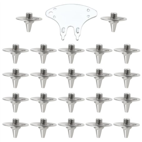 Be In Your Mind Lot de 22 crampons de cricket de rechange en métal avec clé pour chaussures de cricket légères