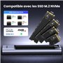 UGREEN Boîtier SSD M2 NVMe USB 3.2 Gen 2 10Gbps Adaptateur Disque Dur PCIe 2230 2242 2260 2280 Supporter UASP Trim Deux Câbles F