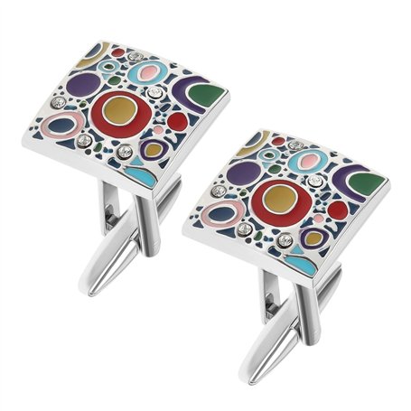 Create idea 2pcs Boutons de Manchette pour Hommes Classique Bouton de Manchette de Chemise pour Hommes Père Marié Vêtements Acce