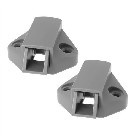 The Lord of the Tools Lot de 2 poignées de porte de placard avec base en nylon - Demi-lune - Verrouillage à pousser - Pour voitu