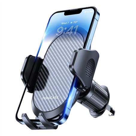 Miracase 2024 Support TéLéPhone Voiture Très Stable 【Crochet MéTallique】 Porte TéLéPhone Portable pour Grille D'aération Voiture