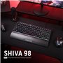 Redragon K515 Shiva Clavier de jeu à membrane RVB, 98 touches, toucher mécanique avec interrupteur linéaire, touches macro et mu