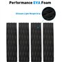 LIZHOUMIL 4 pièces Planche de Surf Traction Pads Eva Surf Skimboard Deck Anti-dérapant Avant Queue Pad pour Kiteboard Noir