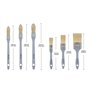 ROLLINGDOG Lot de 6 Petits pinceaux de Peinture pour Meubles, 3 pinceaux Plats et 3 pinceaux Ronds Pointus pour Peinture détaill